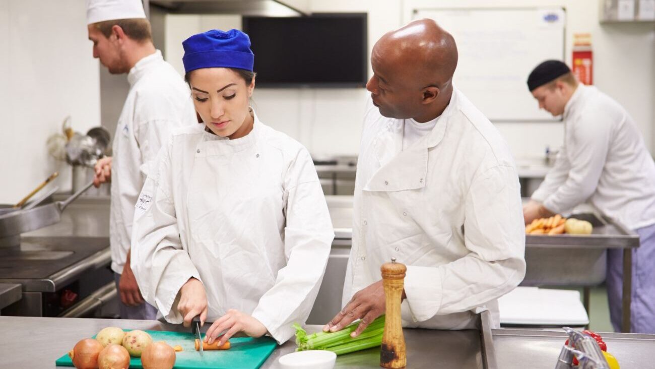 Students Training in Catering